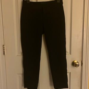 Black Anchor Print Dress Pants